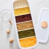 Light luxury rice bucket, kitchen household, insect-proof and moisture-proof sealed storage bucket, large-capacity storage, six-compartment coarse grain jar 0755-3 Application Scenario